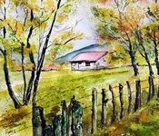 მინდორში, იდგა, პატარა, სახლი, ფრიდონ, ხალვაში